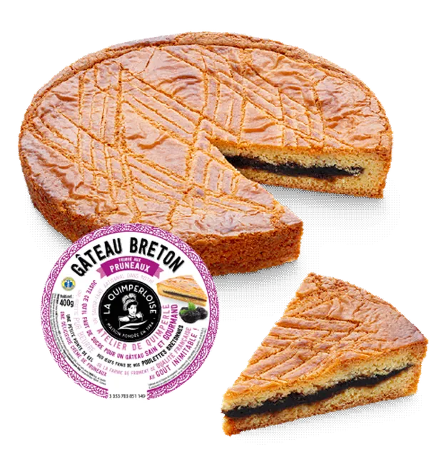 Gâteau breton fourré aux pruneaux